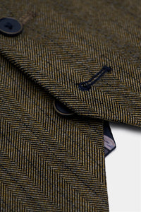 Damon - Olivengrøn dobbeltradet vest til mænd