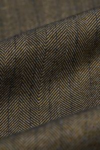 Olivengrønt 3-delt sildebensmønster i tweed til mænd