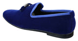 Elong dd0019 - Mens Velvet Slip On Suede Tassle Driving Shoes Loafers Smart Casual Wine Navy