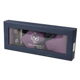 Diamond Neck Lilac Tie Gift Set Pocket Square Cuff Links Pin Tie For Shirt Satin
