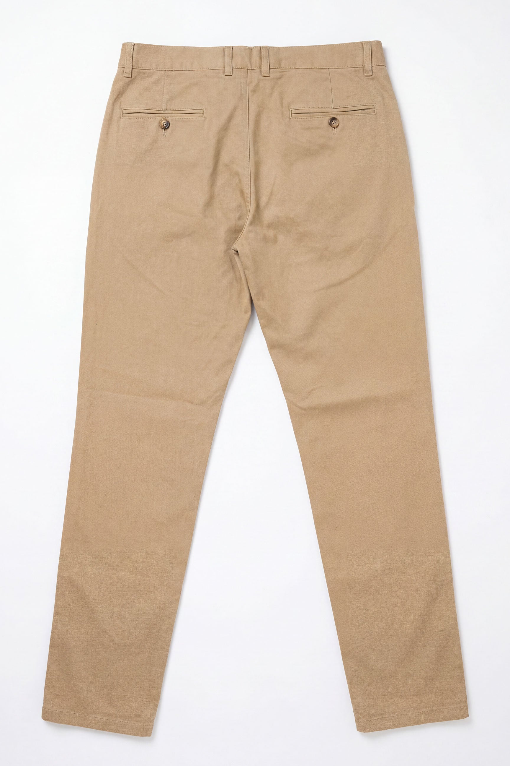 Herre khaki chinobukser i hørblanding i tyndt Tencel-bomuld til sommer