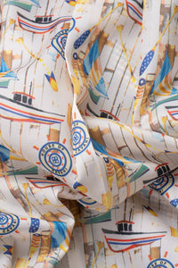 Beige marineblå ternet herrejakkesæt