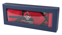 Satin Silk Red Tie Gift Set Pocket Square Cuff Links Tie Shiny Satin