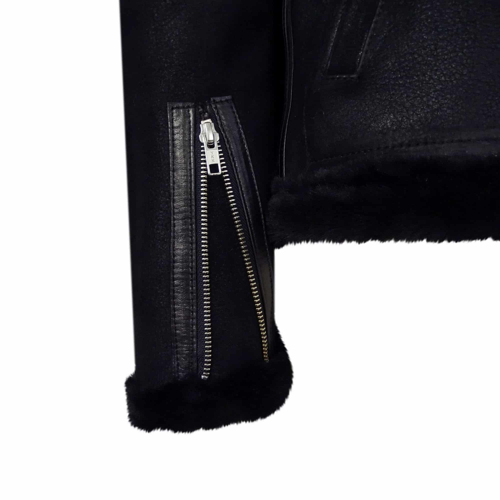 Men's Black Sheepskin Brando Biker Jacket