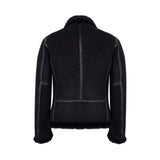 Men's Black Sheepskin Brando Biker Jacket