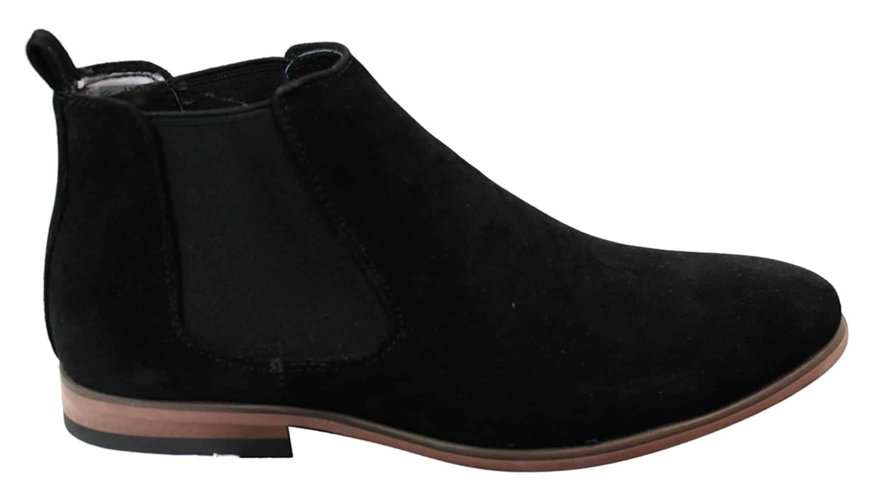 Mens Italian Suede Slip On Ankle Boots Smart Casual Desert Chelsea Dealer