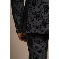 Georgi - Men's Black Floral Blazer