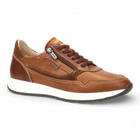 Getafe - Herre brune lædersneakers i let slidstærkt materiale