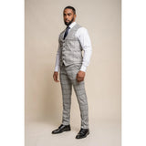 Ghost - Men's Grey Tweed Checked Waistcoat