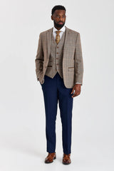 Harris Brown Tweed Suit med kontrasterende Mayfair Navy bukser