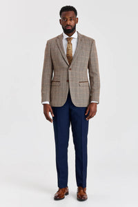 Harris Brown Tweed Suit med kontrasterende Mayfair Navy bukser