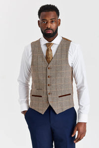 Harris Brown Tweed Suit med kontrasterende Mayfair Navy bukser