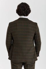 Harris - Grøn Tweed Sildebensmønstret Ternet Tweed Blazer
