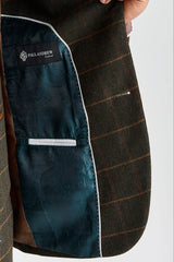Harris - Grøn Tweed Sildebensmønstret Ternet Tweed Blazer