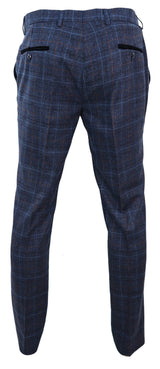 Harvey - Men's Navy Check Trouser