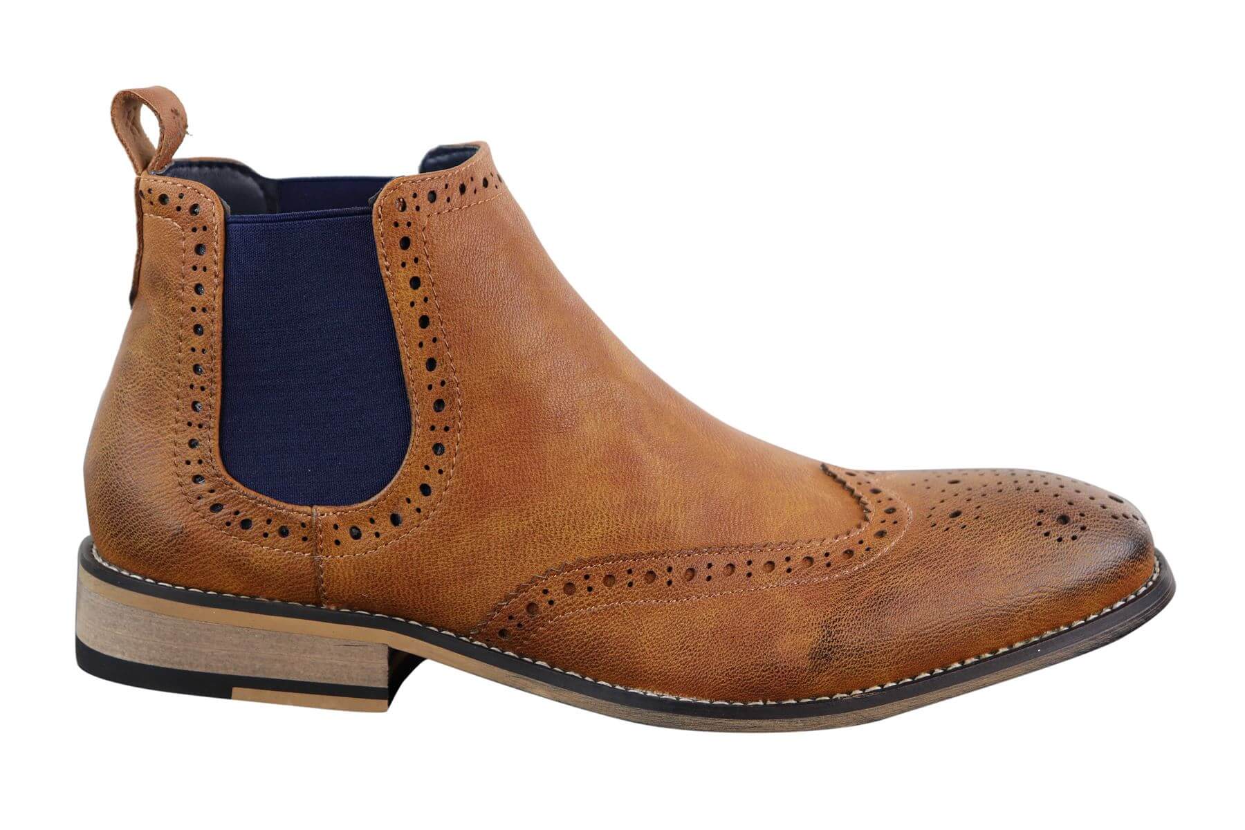 Mens Black or Brown Slip-on Chealse Boots - Cavani Hound