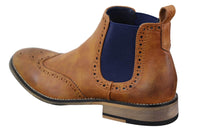 Mens Black or Brown Slip-on Chealse Boots - Cavani Hound
