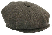 Mens Tweed Check Peaky Blinders Cap