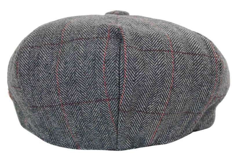 Mens Tweed Check Peaky Blinders Cap