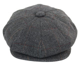 Mens Tweed Check Peaky Blinders Cap