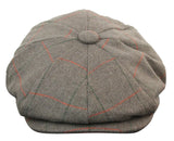 Mens Tweed Check Peaky Blinders Cap