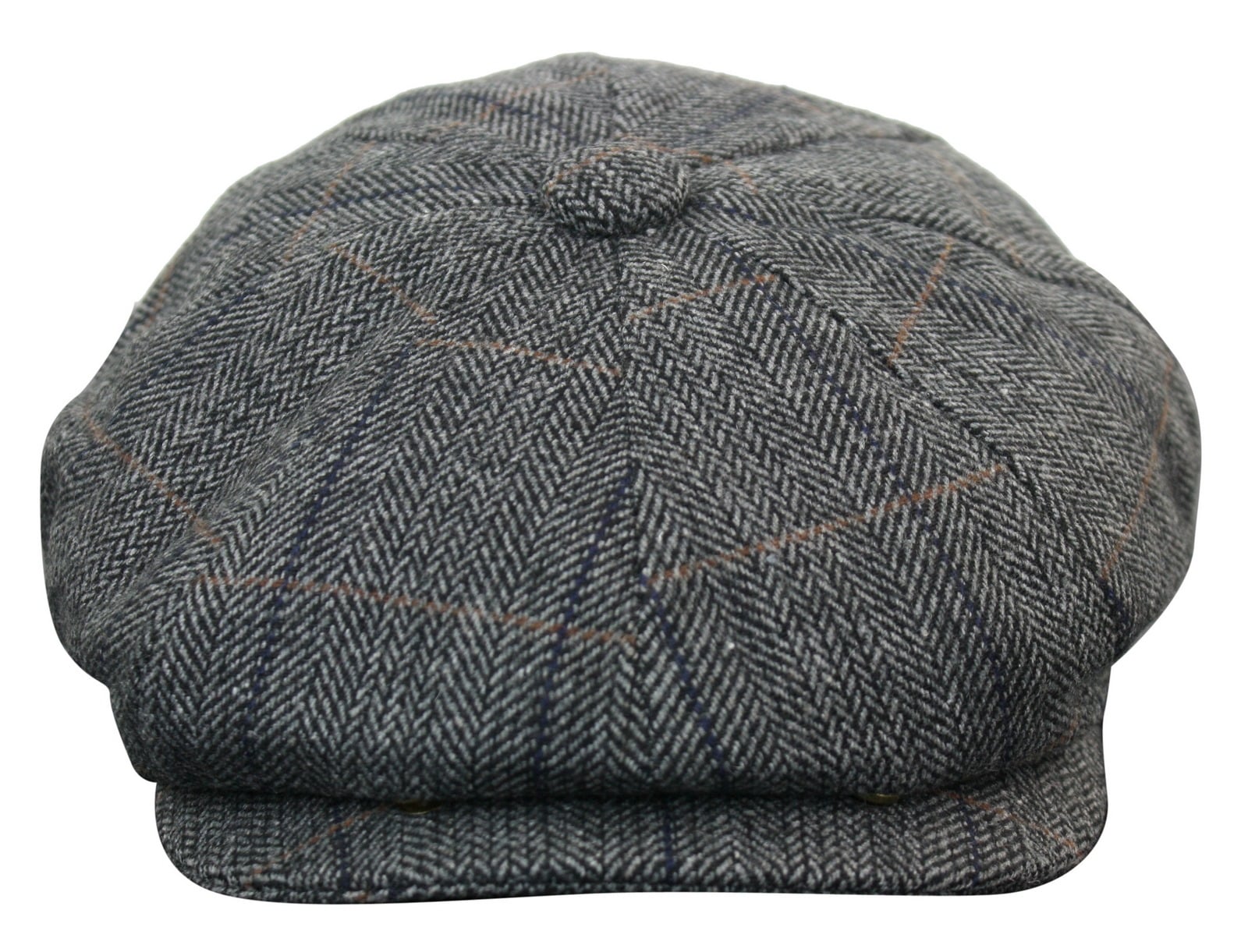 Mens Tweed Check Peaky Blinders Cap