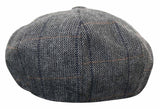 Mens Tweed Check Peaky Blinders Cap