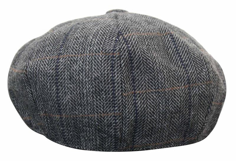 Mens Tweed Check Peaky Blinders Cap