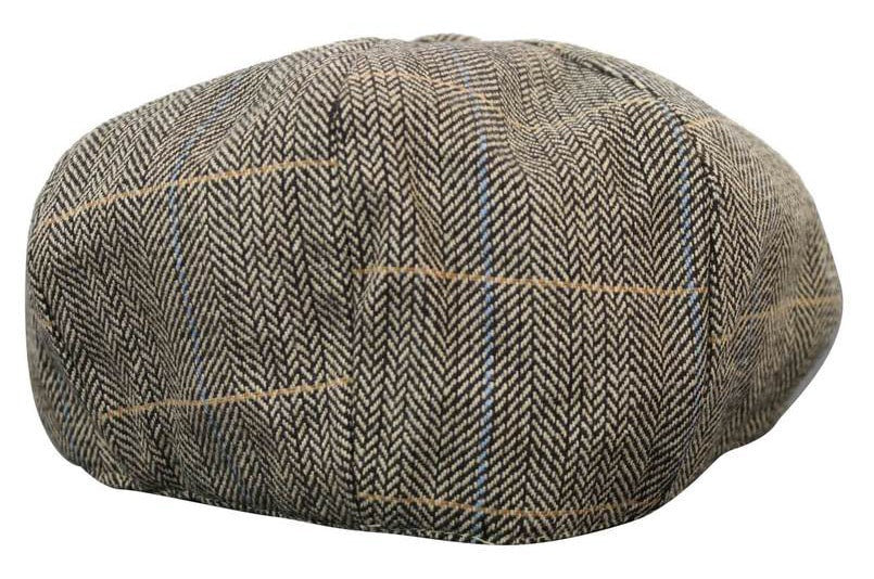 Mens Tweed Check Peaky Blinders Cap