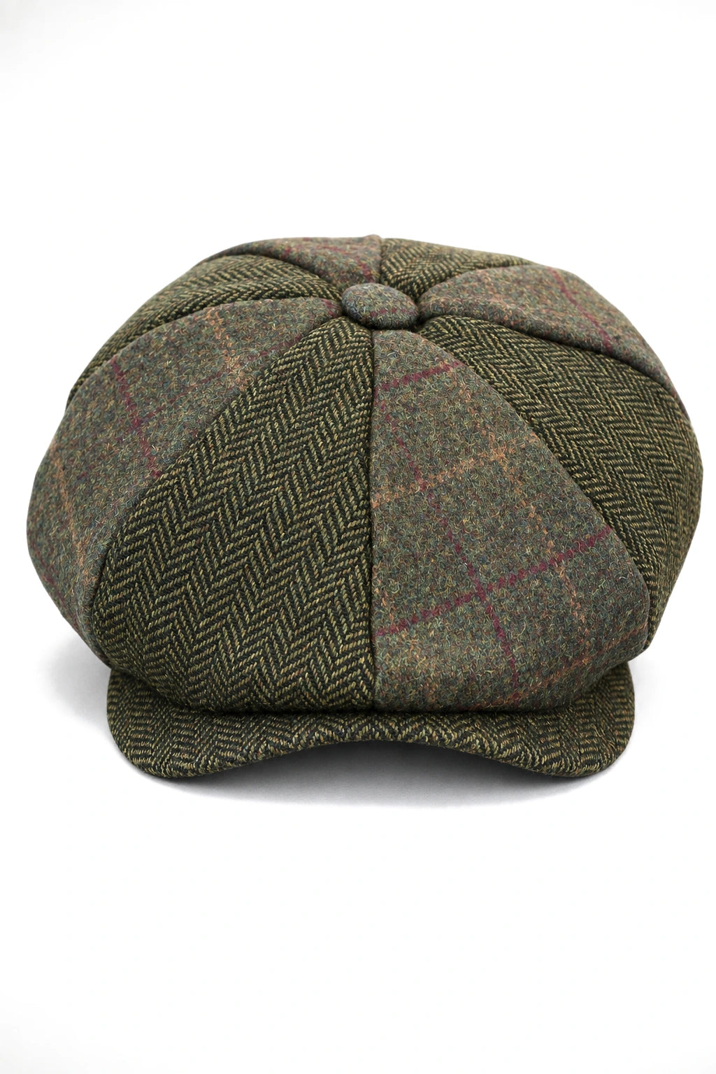HT6325 - Herre Ternet Sildebensmønstret Tweed Mix Avisbuks med 8 Paneler