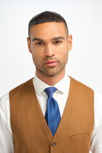 James - Kamelbrun uldvest til mænd