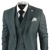 James Men's 3-Piece Classic Green Suit