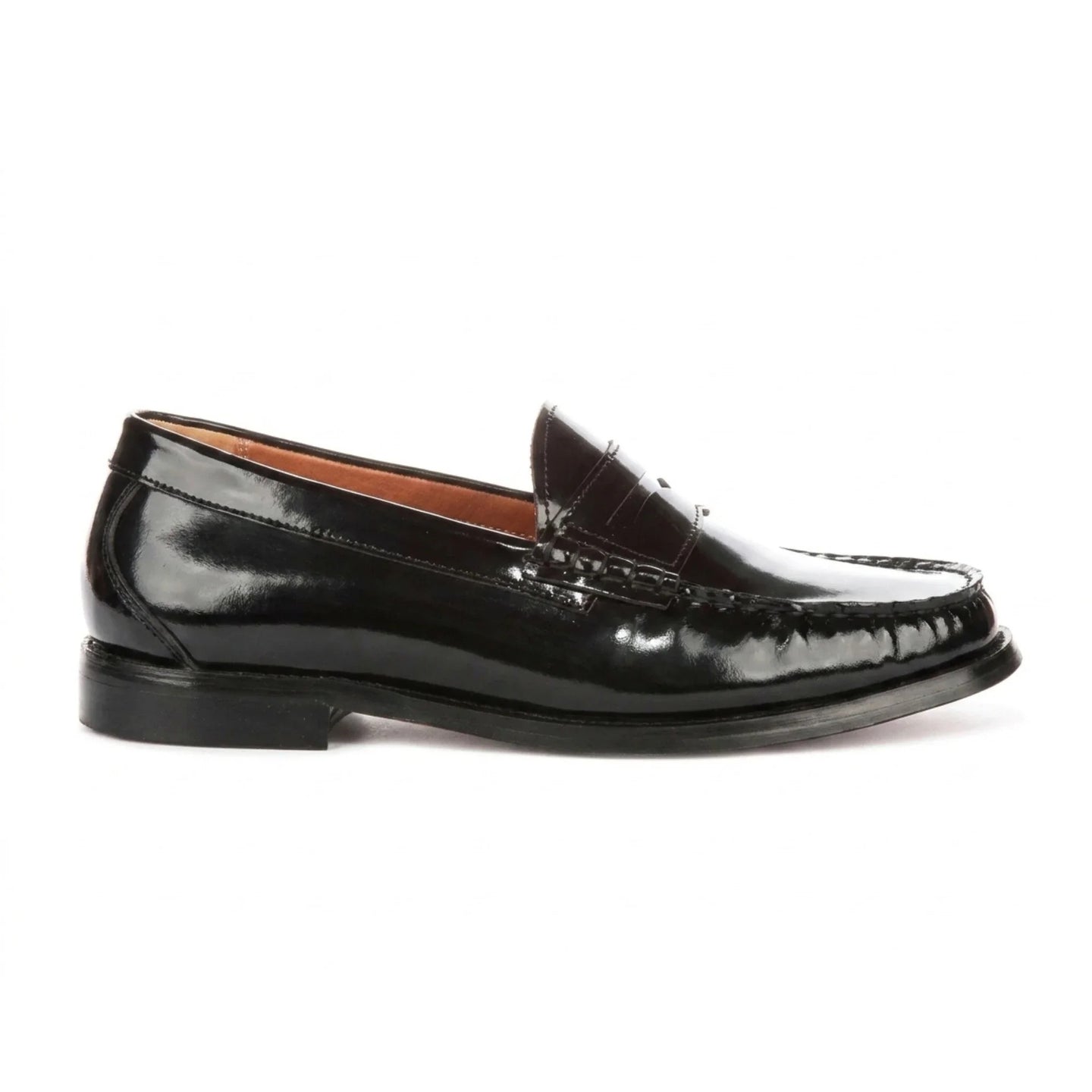 Joseph - Herre Sorte Penny Højglanspolerede Loafers