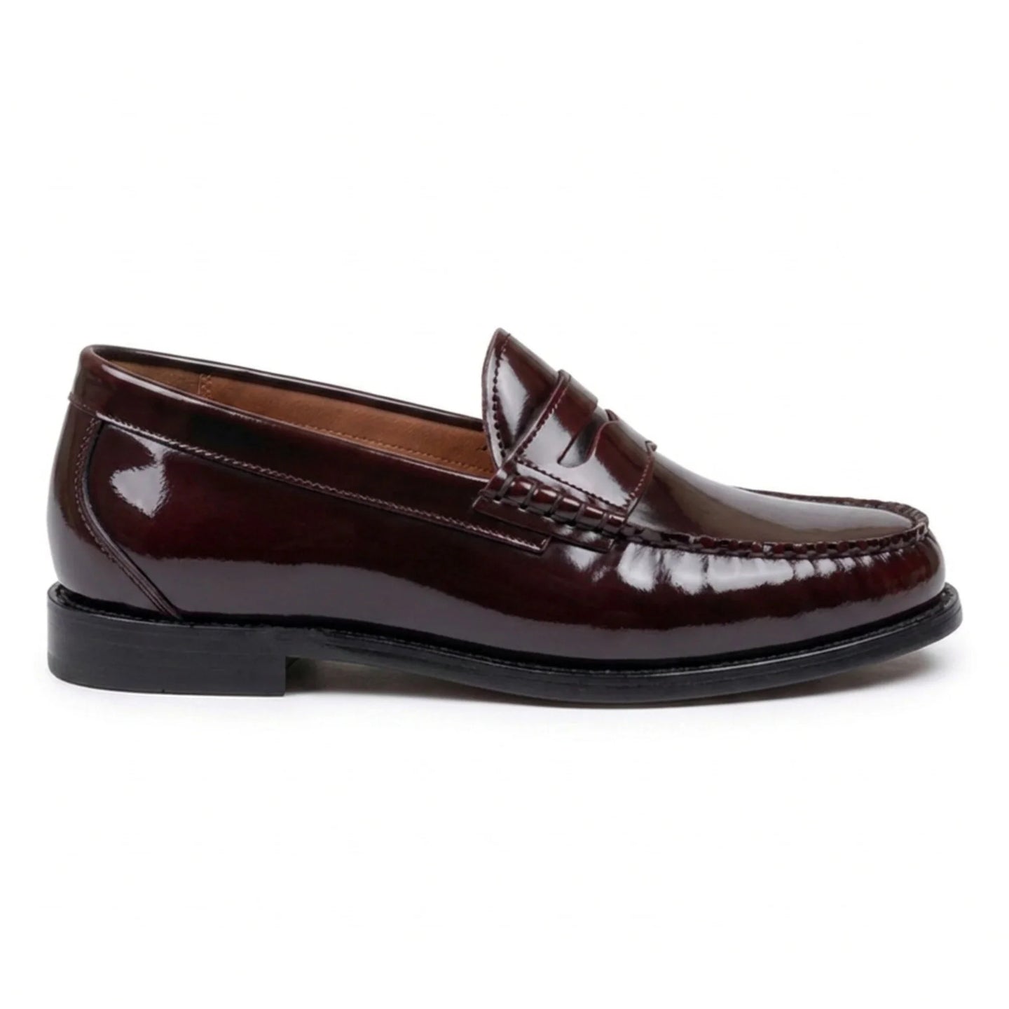Joseph - Herre bordeauxrøde Penny Loafers i laklæder