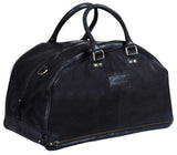 Mens Hand Made Real Leather Travel Bag - Black