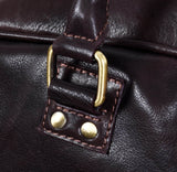 Mens Hand Made Real Leather Travel Bag - Brown