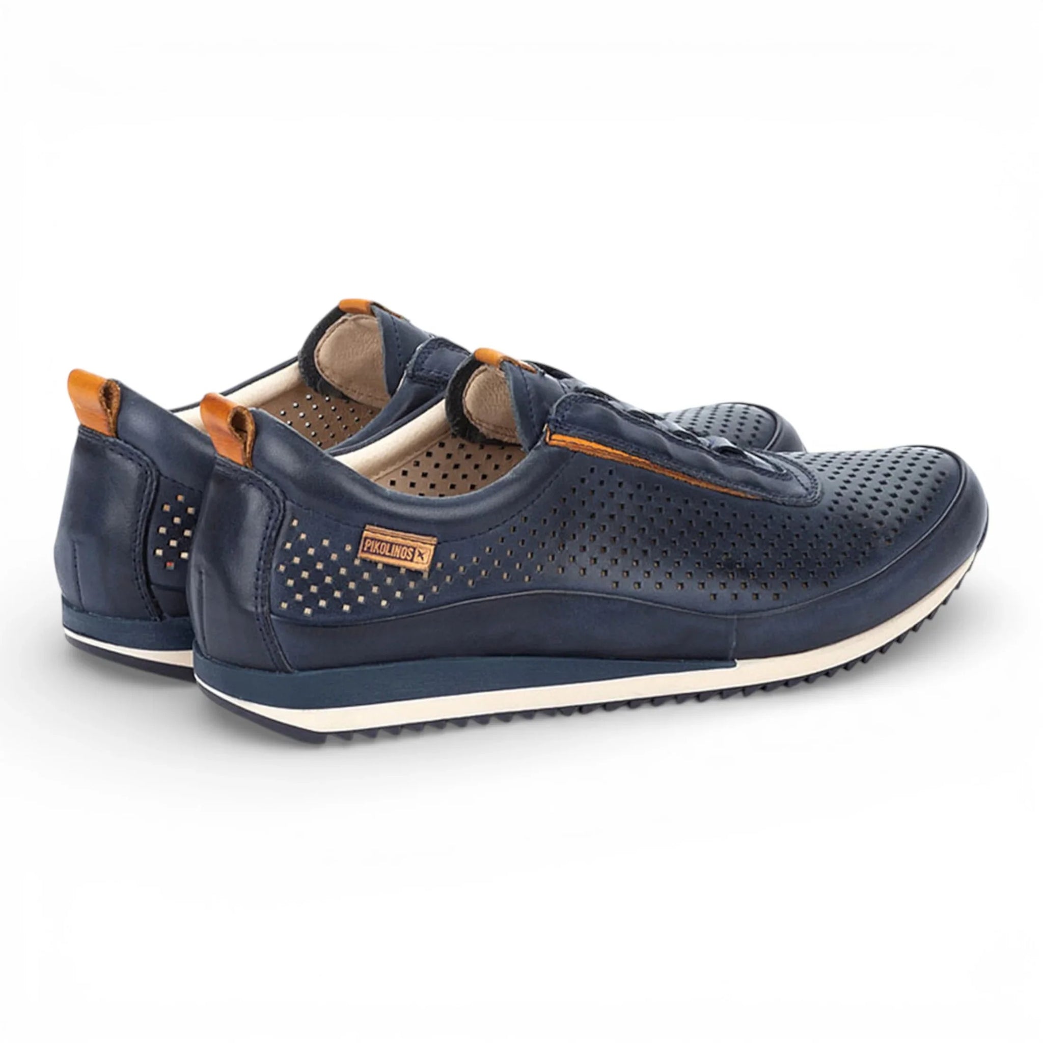 Liverpool - Herre Blå Læder Elastiske Slip-on Sneakers