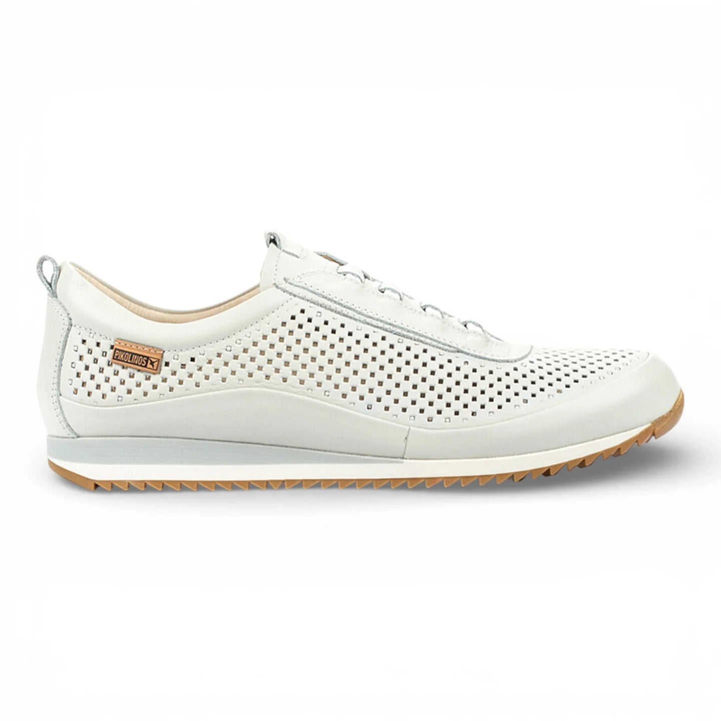 Liverpool - Herre hvide elastiske slip-on sneakers i læder