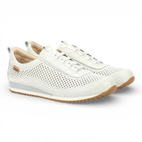Liverpool - Herre hvide elastiske slip-on sneakers i læder