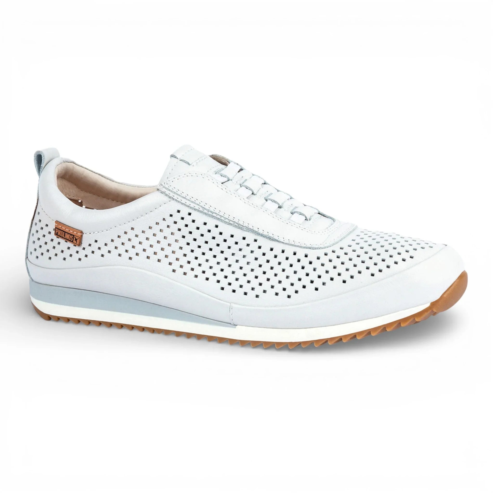 Liverpool - Herre hvide elastiske slip-on sneakers i læder