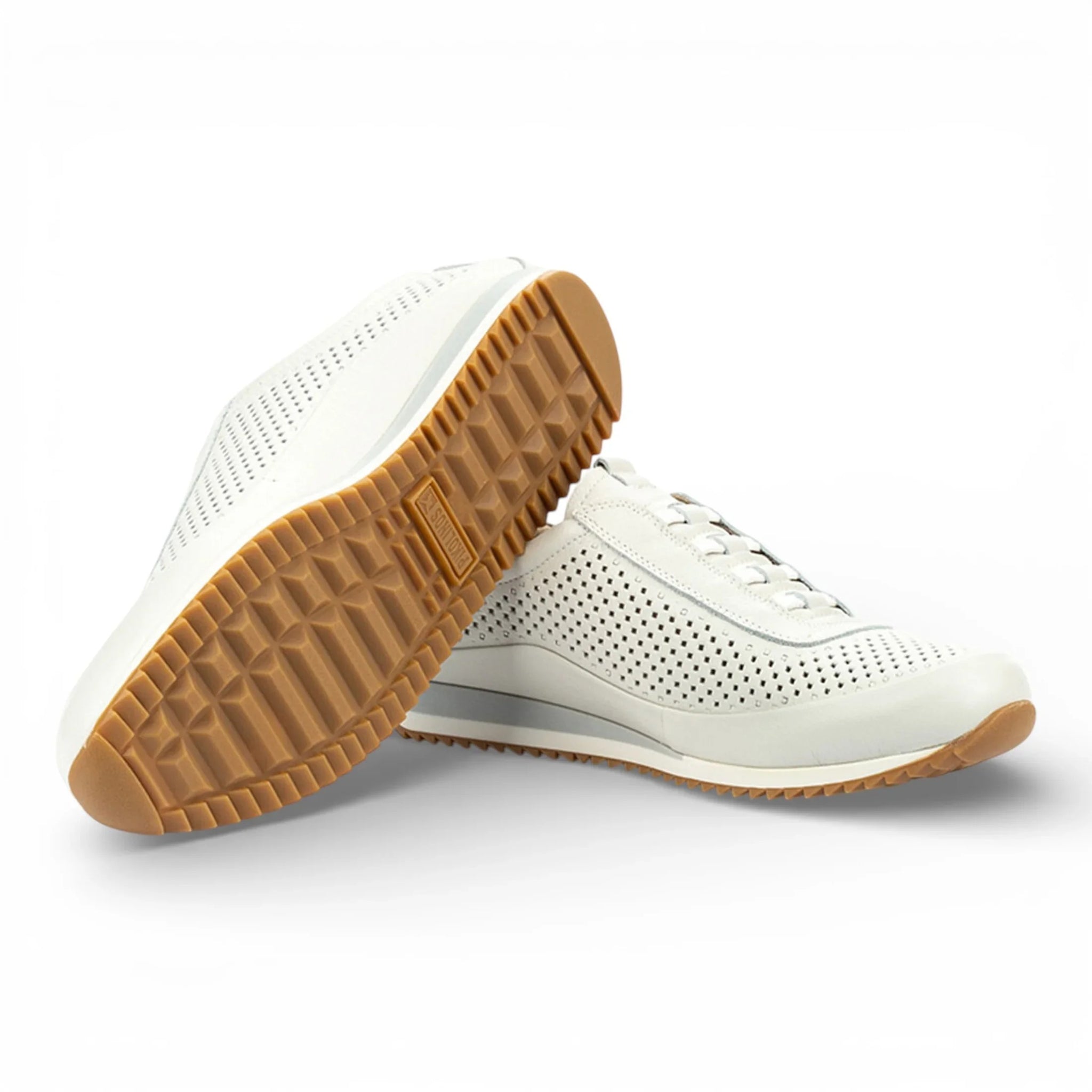 Liverpool - Herre hvide elastiske slip-on sneakers i læder