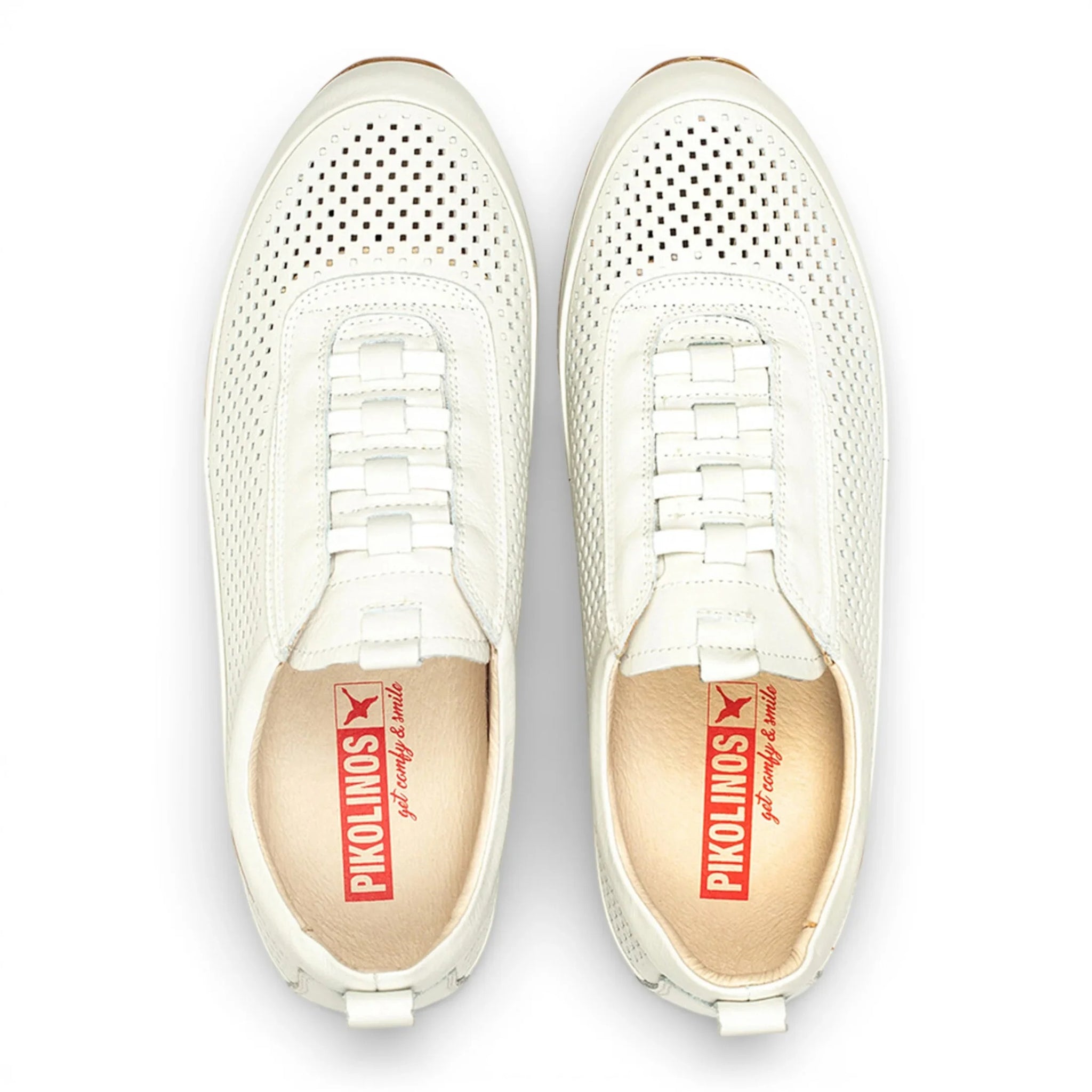 Liverpool - Herre hvide elastiske slip-on sneakers i læder
