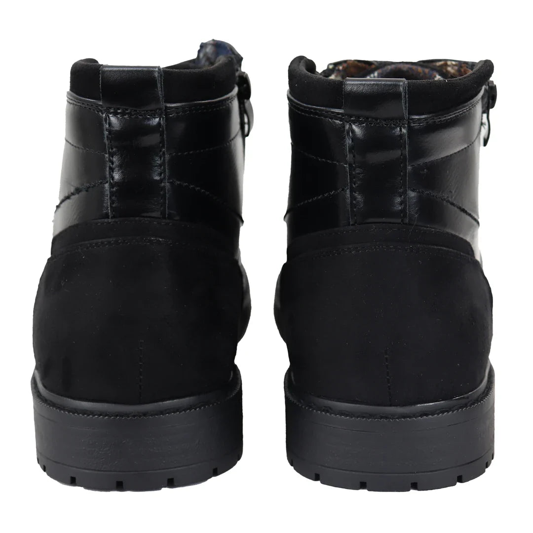 Men's Lace Up Black Ankle Boots