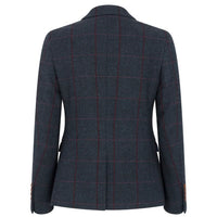 Madrid - Dame marineblå tweed skræddersyet blazer