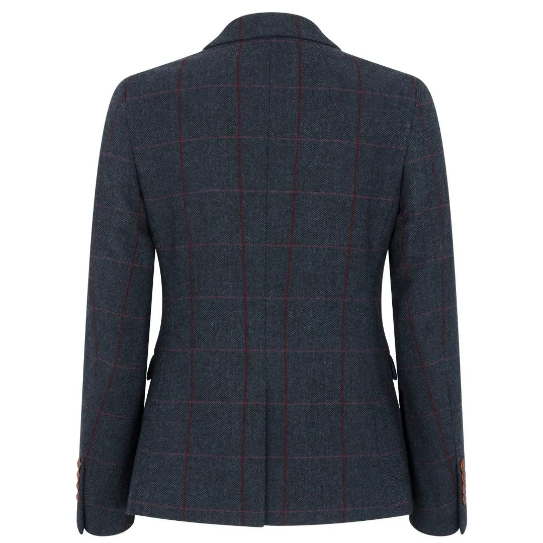 Madrid - Dame marineblå tweed skræddersyet blazer