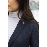 Madrid - Dame marineblå tweed skræddersyet blazer