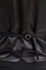 Malibu - Sort skræddersyet vest til mænd