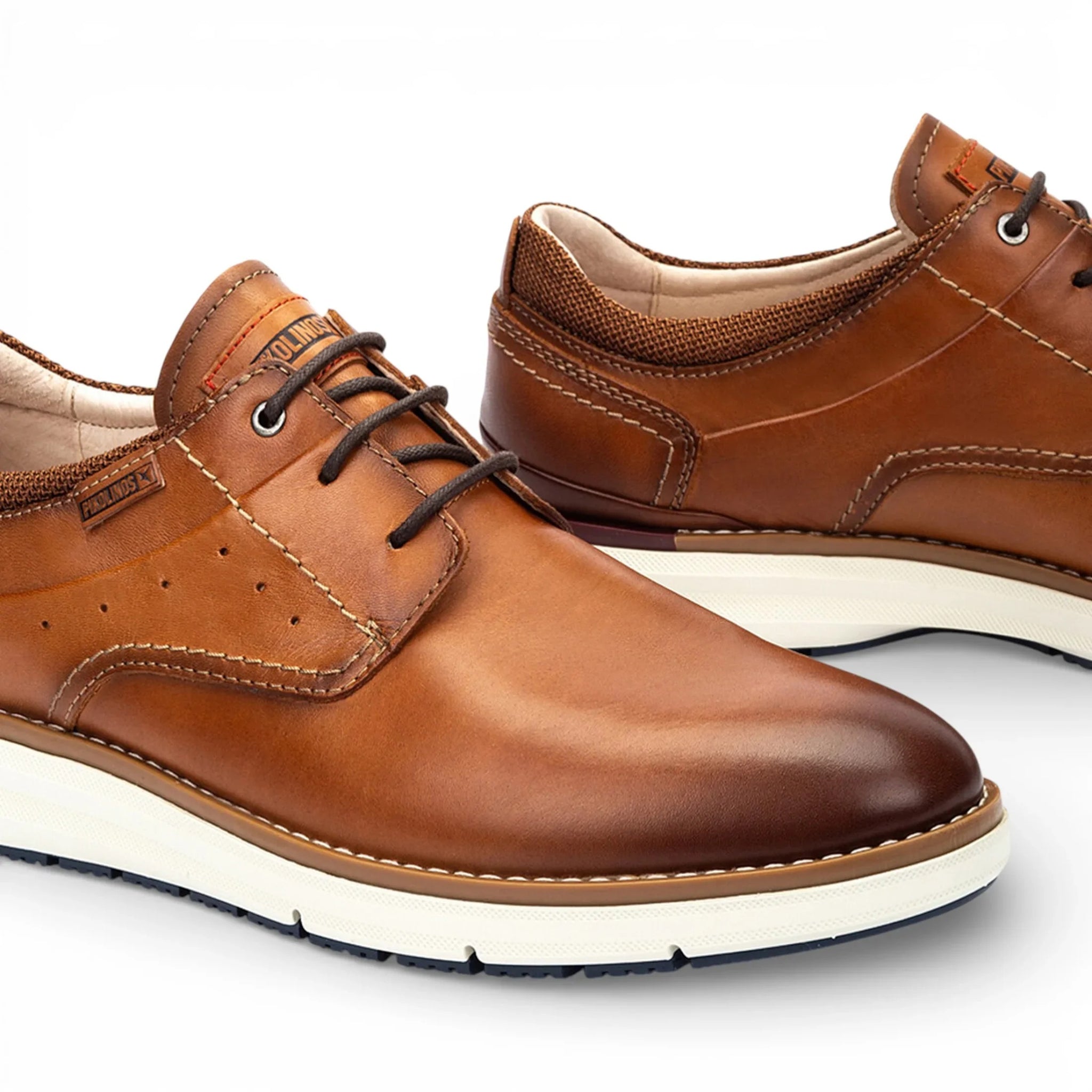 Manacor - Herre brune lædersneakers med snørebånd