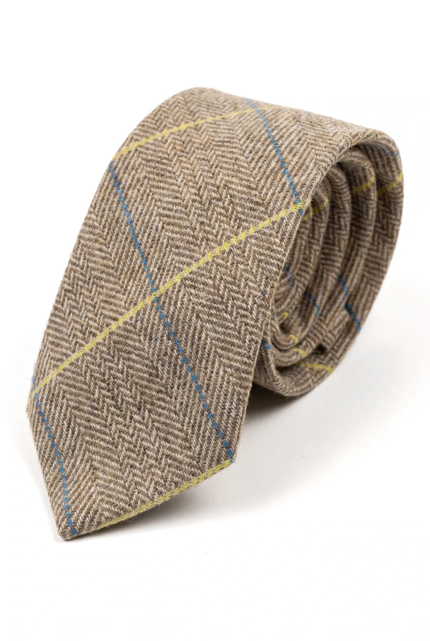 Marc Darcy Herre Tweed Sildebensmønstret Marc Darcy Slips Classic Vintage Retro DX7