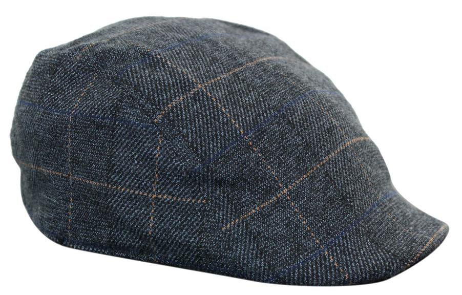 Marc Darcy Scott Mens Tweed Vintage Retro Grandad Flat Caps Hats Peaky Blinders Check Classic